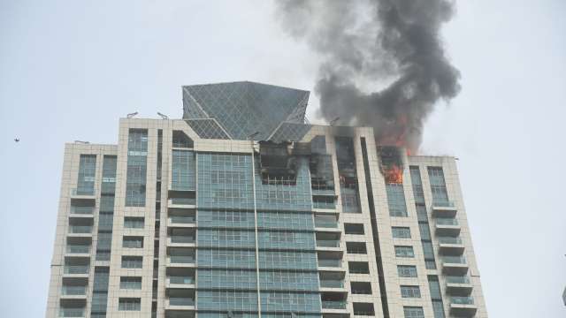 Beaumonde Towers in Mumbai s Worli catches fire Sena corporator