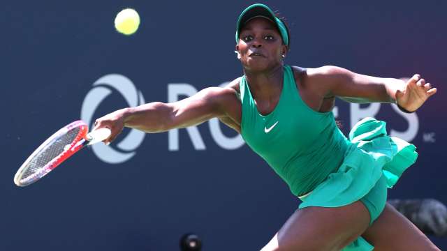 Sloane Stephens in action on Friday
