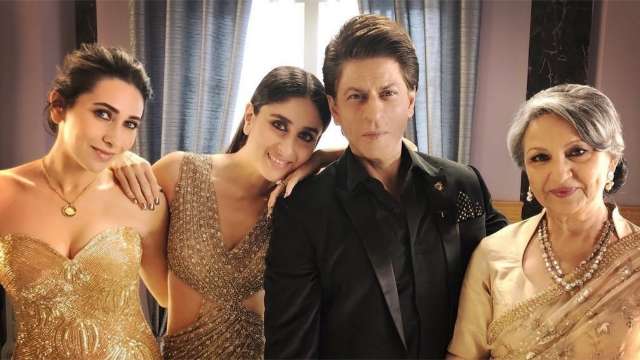 Shah Rukh Khan, Kareena Kapoor Khan, Karishma Kapoor and Sharmila Tagore