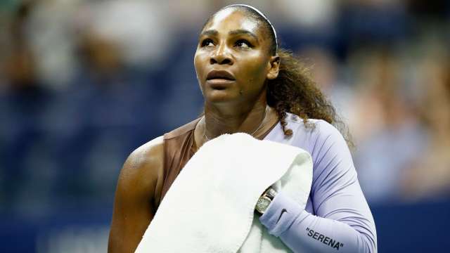 Serena Williams in action during US Open 2018