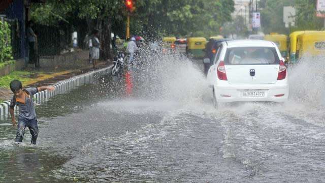 While Delhi's rains brought down the temperature, the city was heavily water-logged