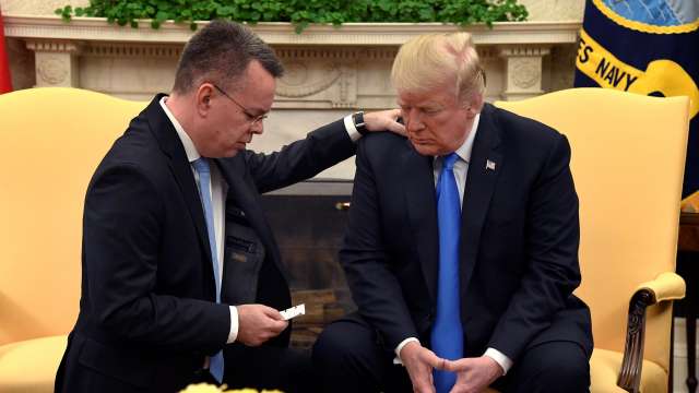 Pastor Andrew Brunson with Donald Trump