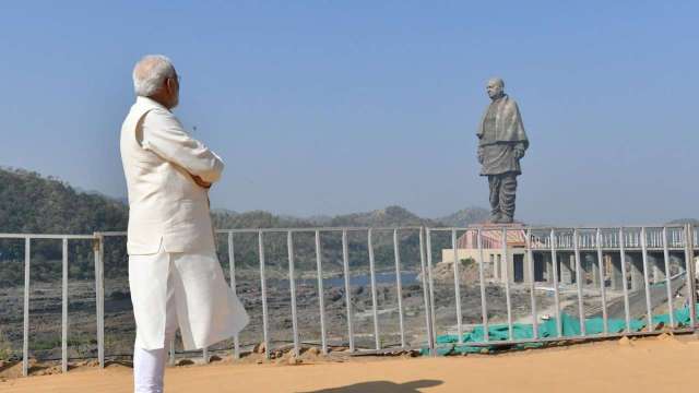 PM Modi inaugurating Sardar patel statue