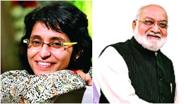 Ruzan Khambatta and (right) Chintan Parikh