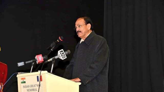 Naidu delivers a speech