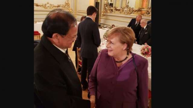 With Angela Merkel