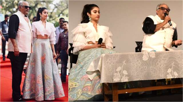 Boney and Janhvi Kapoor attend IFFI