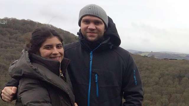 Matthew Hedges and his wife Daniela Tejada