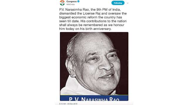 Congress Remembers Pv Narasimha Rao Finally But Incorrectly