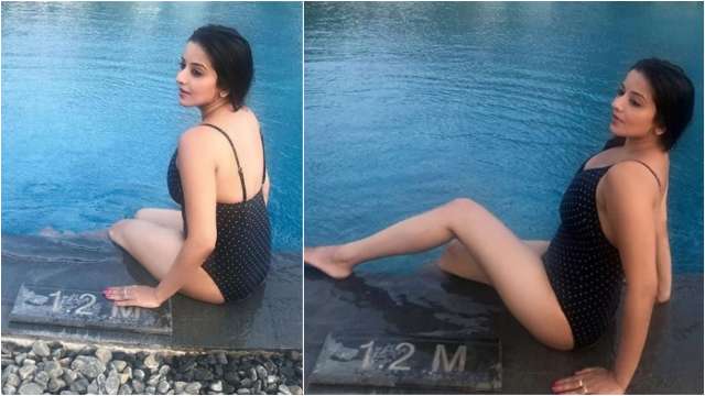 640px x 360px - In Pics: Ex Bigg Boss contestant and Bhojpuri actress Antara Biswas aka  Monalisa sets the pool on fire in black monokini