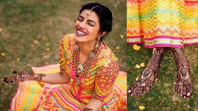 Buy RC 143 Lehenga Choli Based on Priyanka Chopra Mehendi Ceremony | Saree  designs, Indian bridesmaid dresses, Lehenga choli