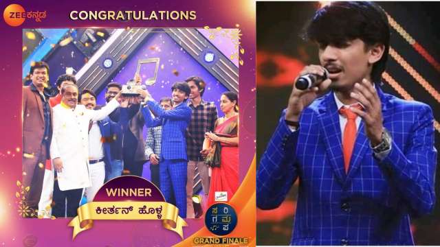 Zee Kannada S Sa Re Ga Ma Pa Season 15 Grand Finale Keerthan Holla Declared The Winner