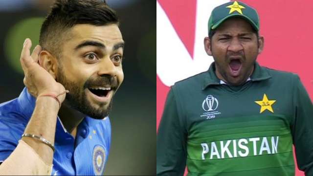 Watch: Virat Kohli hilariously mimics Sarfaraz Ahmed during India vs Pakistan match, video goes viral Watch: Virat Kohli hilariously mimics Sarfaraz Ahmed during India vs Pakistan match, video goes viral