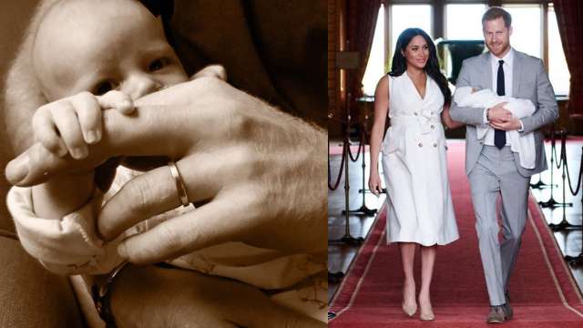 Prince Harry Meghan Markle Share First Photo Of Royal Baby Archie Harrison Mountbatten Windsor On Father S Day