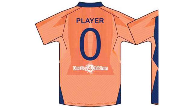 Blue Orange Cricket Jersey
