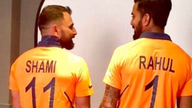 Team India players pose in new Orange 