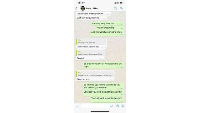 Imam-ul-Haq lands in controversy as alleged WhatsApp chats with multiple  girls leaked on Twitter