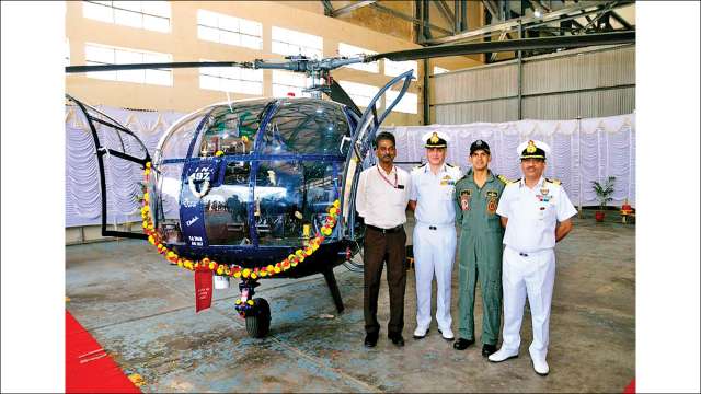 HAL delivers Chetak helicopter to Navy ahead of deadline