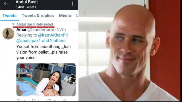 Johny Sen - Former Pak envoy to India thinks porn star Johnny Sins is a 'Kashmiri  blinded by pellets'