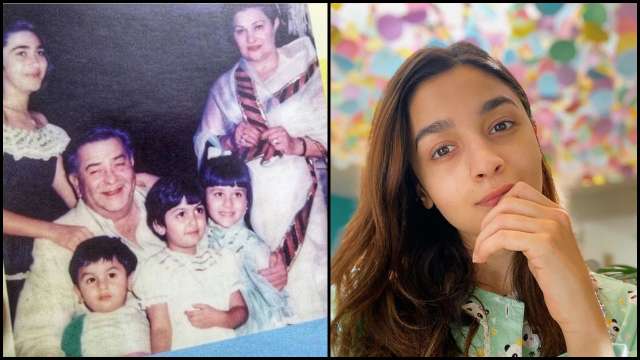 Karisma Kapoor Shares Throwback Picture With Baby Kareena Kapoor Khan And Ranbir Kapoor Alia Bhatt Is All Hearts For It Her long silky hair left loose, face without makeup and accessorized the look with her huge looking glasses.
