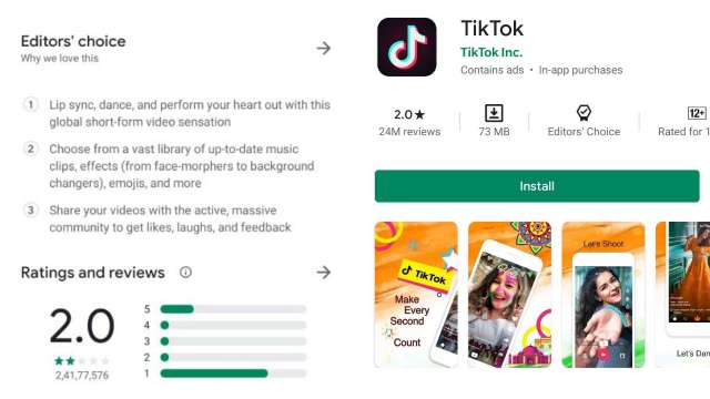 YouTube vs Tiktok: Tiktok’s ratings drop to 2.0 on play store as ...