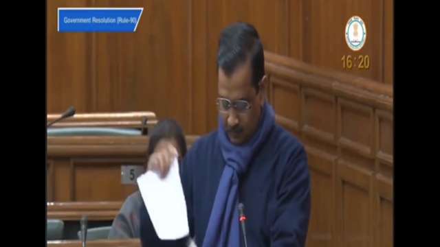 Ruckus In Delhi Assembly: CM Arvind Kejriwal Tears Copies Of Centre's ...