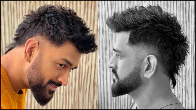 MS Dhoni New Hairstyle Look Pics Goes Viral On Social Media - Sakshi