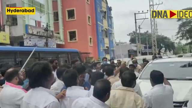 Watch Scuffle Breaks Out Between Trs And Bjp Workers Outside Police