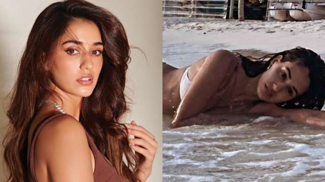 Disha Patani Ka Xxx Video - Disha Patani flaunts her sexy figure in stylish ivory bikini, lays on the  beach in VIRAL photo