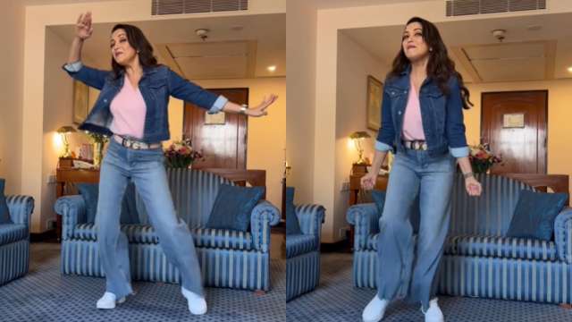 Madhuri Dixit Ka Sexy Com Video - Watch: Madhuri Dixit Nene recreates her iconic dance steps on Meghan  Trainor's 'Me Too', video goes viral