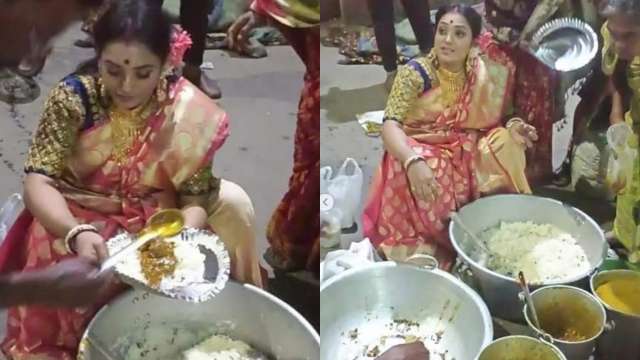 VIRAL: Woman distributes leftover food from wedding, inspires netizens - Vimarsana News