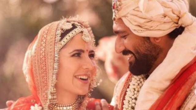 FIRST VISUALS of newlyweds Katrina Kaif and Vicky Kaushal as they leave for Jaipur in a helicopter - Vimarsana News
