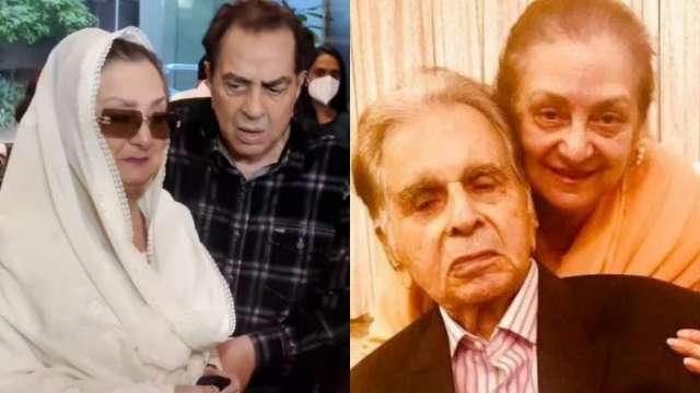 Saira Banu gets emotional on Dilip Kumar's 99th birthday, Dharmendra consoles her - Vimarsana News
