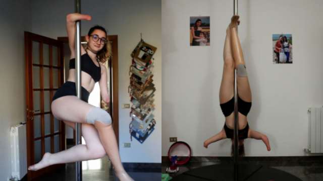 Teenage girl with one leg, no hands becomes acrobatic pole dancer against all odds - Vimarsana News