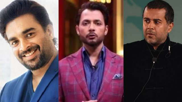 Shark Tank India's Anupam Mittal meets R Madhavan and Chetan Bhagat,  netizens react hilariously