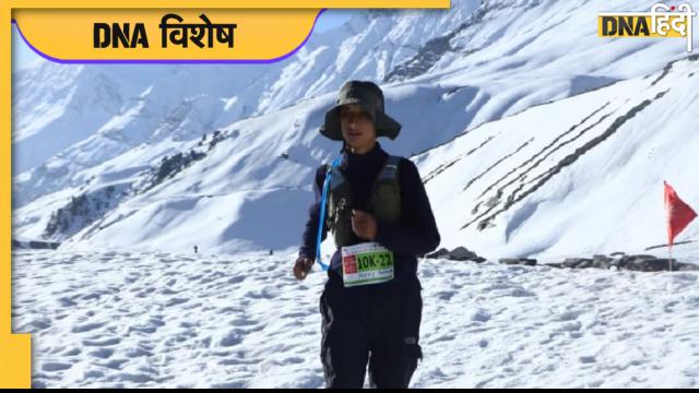 10,000 फीट पर -10 डिग्री पर हुई देश की पहली Snow Marathon, तस्वीरों में देखें हाई जोश!