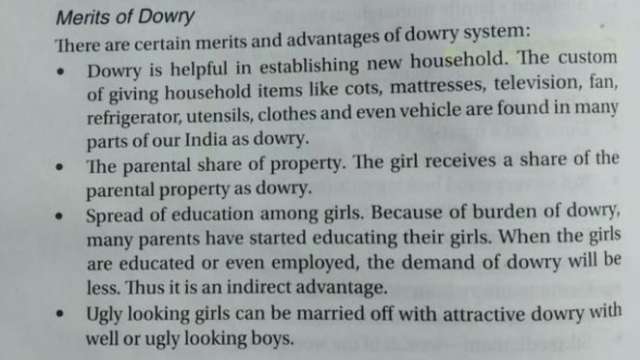 Textbook that stated 'Merits of Dowry' to be withdrawn with immediate effect - Vimarsana News