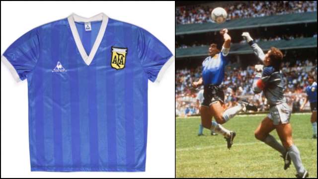 Maradona's 'hand of God' jersey to be auctioned