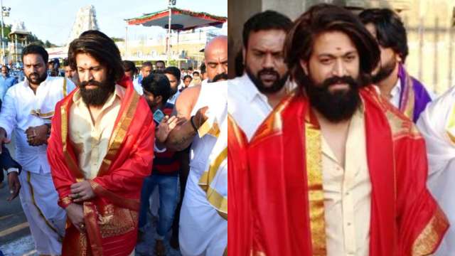 KGF Chapter 2 star Yash offers prayers at Tirumala Tirupati Devasthanams,  photos go viral