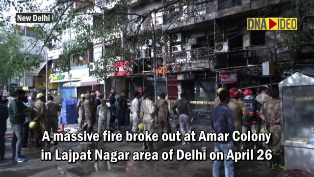 Delhi Fire Breaks Out At Amar Colony In Lajpat Nagar