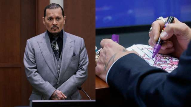 Johnny Depp sketches doodle in midst of defamation hearing against his
