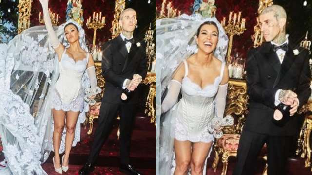 Kourtney Kardashian, Travis Barker drop photos of their lavish Italian wedding ceremony – Bollywood news