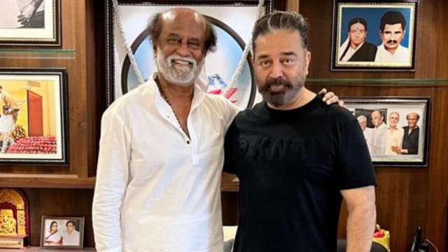 Vikram star Kamal Haasan poses with Rajinikanth, netizens go gaga over the moment - Vimarsana News
