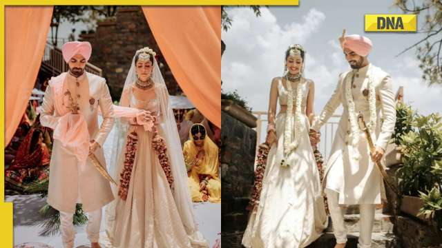 Karan V Grover marries girlfriend Poppy Jabbal, couple shares dreamy photos from Sikh wedding – Bollywood news