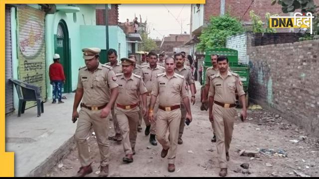 कानपुर में चप्पे-चप्पे पर पुलिसकर्मी हैं तैनात. (फोटो- ट्विटर)