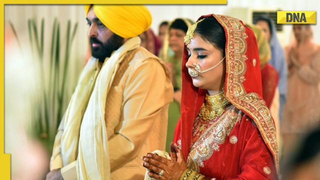 In pics: Decoding Bhagwant Mann's new wife Gurpreet Kaur's attire, accessories at wedding
