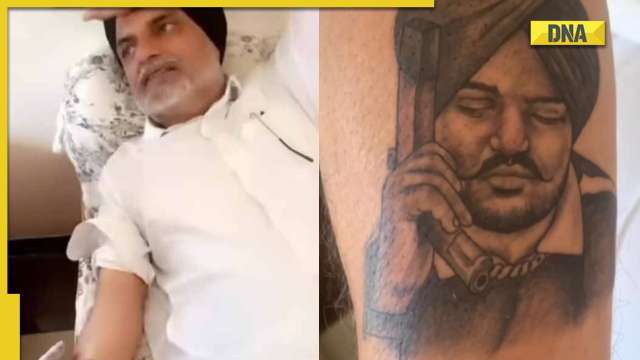 Sidhu Moose Wala’s father Balkaur Singh gets his son’s face tattooed on his arm, video goes viral