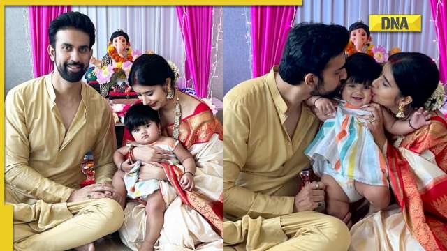 Charu Asopa-Rajeev Sen celebrate Ganesh Chaturthi with daughter Ziana amid divorce reports, netizens say 'kya drama hai' - Vimarsana News