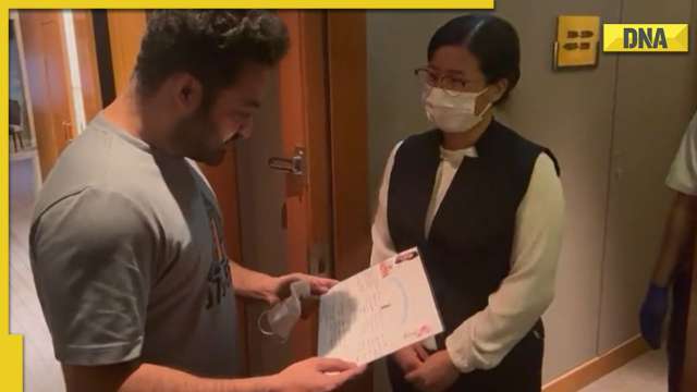 RRR: Jr NTR gets surprised after Japan’s hotel staff member welcomed him with huge fan letter