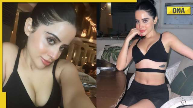 Urfi Javed sets internet on fire in black co-ord set featuring plunging neckline, photos go viral - Vimarsana News